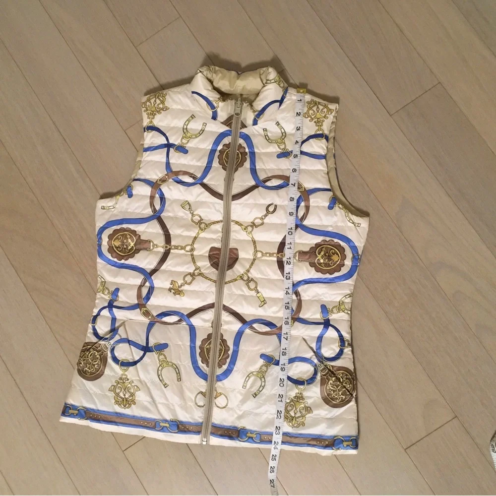 J. McLaughlin Tahoe goose down reversible Packable Vest - Picture 7 of 10